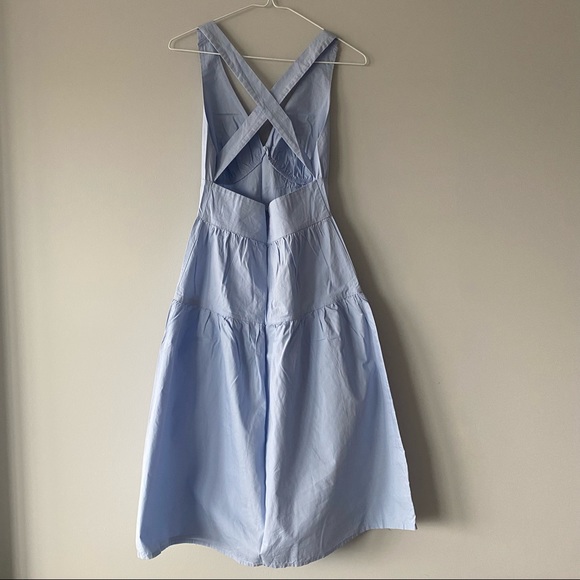 Light blue midi sundress with open back - Picture 5 of 5
